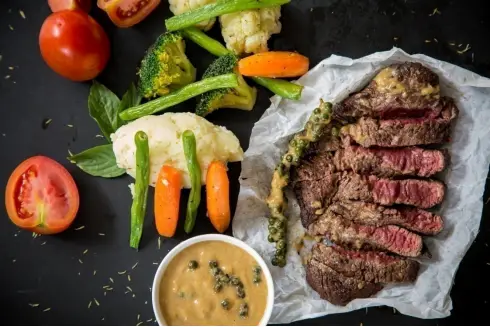 smoking steak in an electric smoker