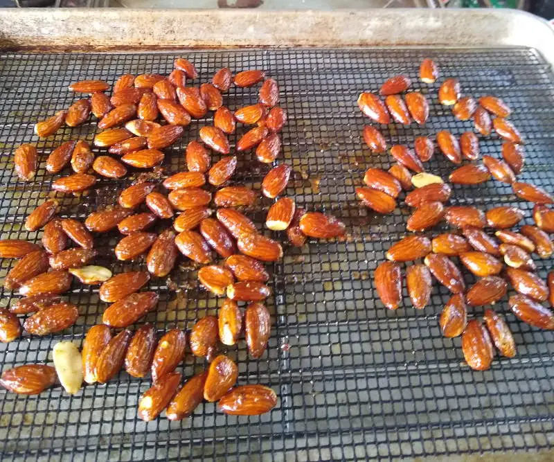 Remove the almonds from the smoker