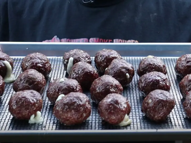 Smoked Stuffed Meatloaf Balls