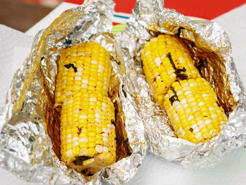 corn grilled in foil