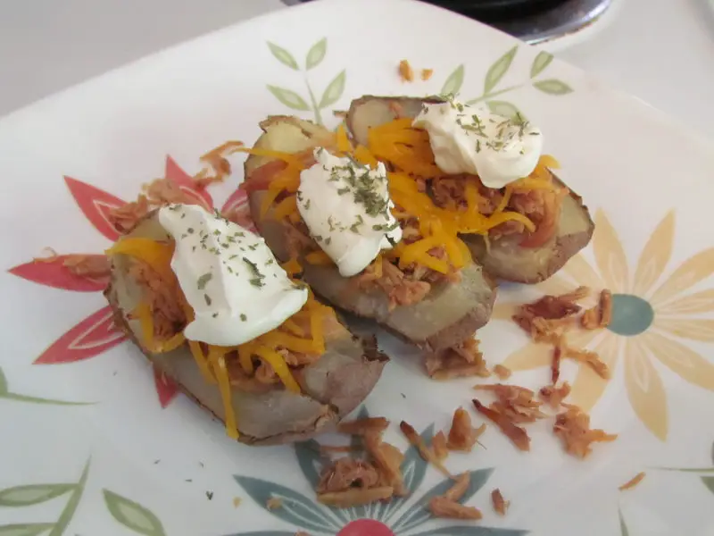 Pulled Pork Stuffed Potato Skins