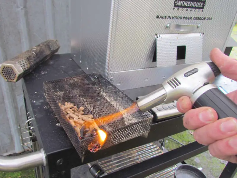 brulee torch is an excellent way to light the smoke tray