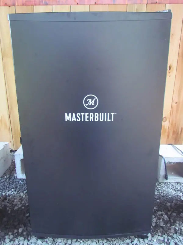 A black digital Masterbuilt Electric Smoker